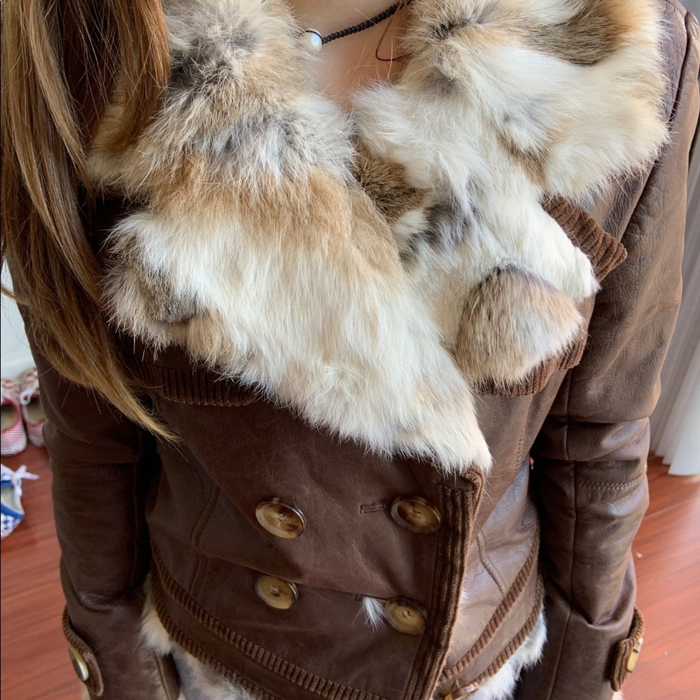 Juicy Couture leather  jacket. Petite.
